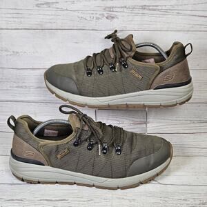 SKECHERS Outdoor Men's OD Green Trail Sneakers US 12 Water Repellent Memory Foam